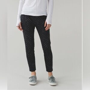 Lululemon Lace Play Dark Slate Black Jet Crop Slim Pants Size 8